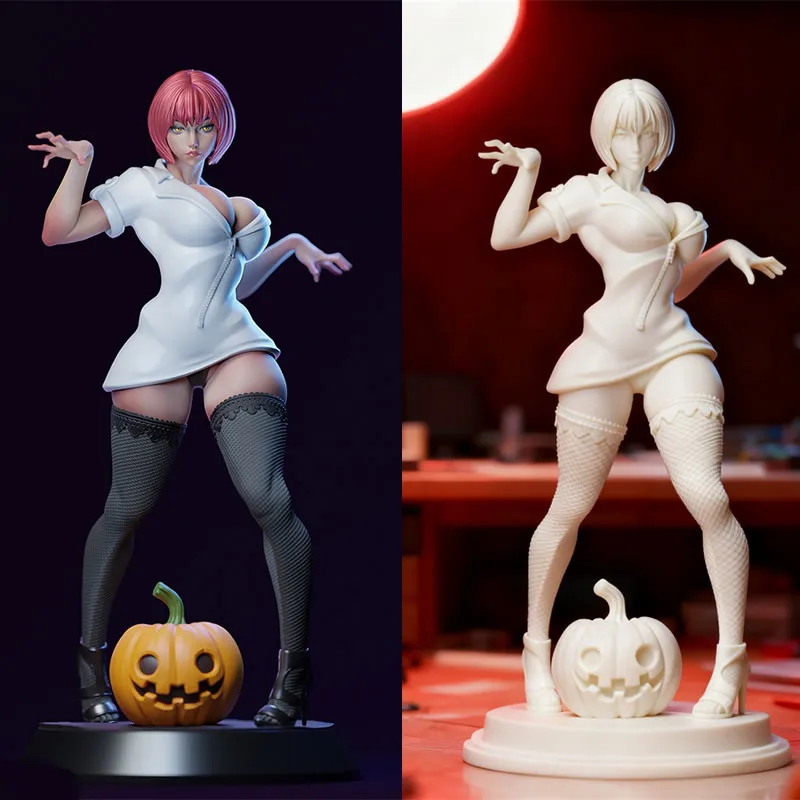

3 Styles Original Character 6869 Lady Pumpkin 3D Print Model Unassembled Unpainted NSFW GK Figure White Resin Model Kit