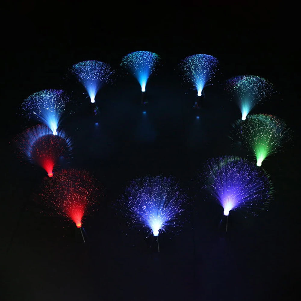 Colorful LED Fiber Optic Lights Starry Sky Lamp Festival Lanterns Holiday Atmosphere Lamp Christmas Wedding Party Decoration