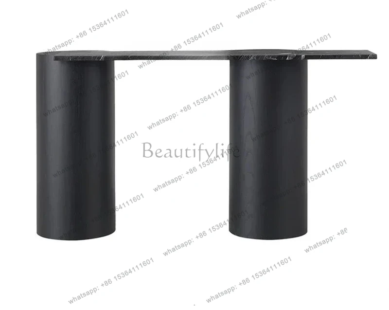 

4yj15 Medieval solid wood entrance table, household wall entrance table, creative marble decorative cabinet