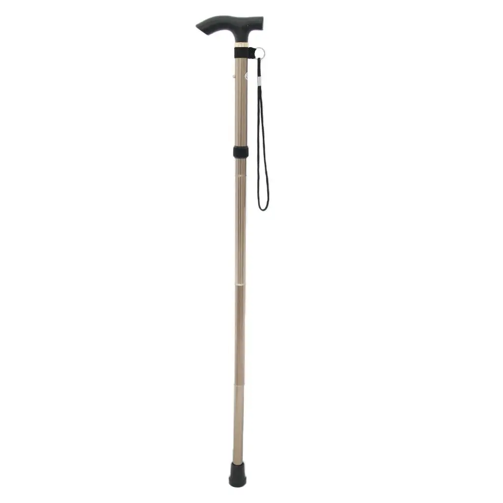 Aluminum Alloy Collapsible Walking Hiking Crutches Stick Mobility Aid Cane