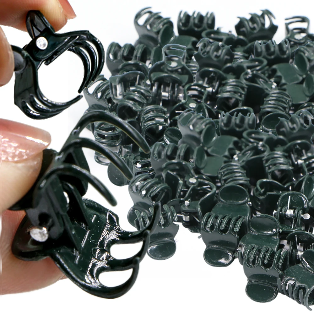 Pinces de fixation pour plantes grimpantes, supports de fleurs d'orchidées vert foncé, attaches pour branches, outils de jardinage