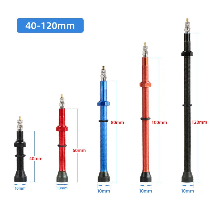 DEEMOUNT Mountain Bike Tubeless Valve Cartridge Color 40/60/80/100/120MM Aluminum Alloy Valve Core MTB Riding Parts Original