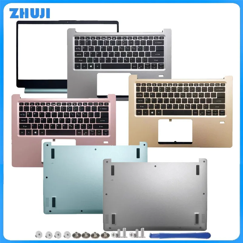 For Swift1 SF114-32 N17W6 Laptop Case LCD Back Cover Front Bezel Palmrest Upper Top Case Bottom Cover Housing 14.0