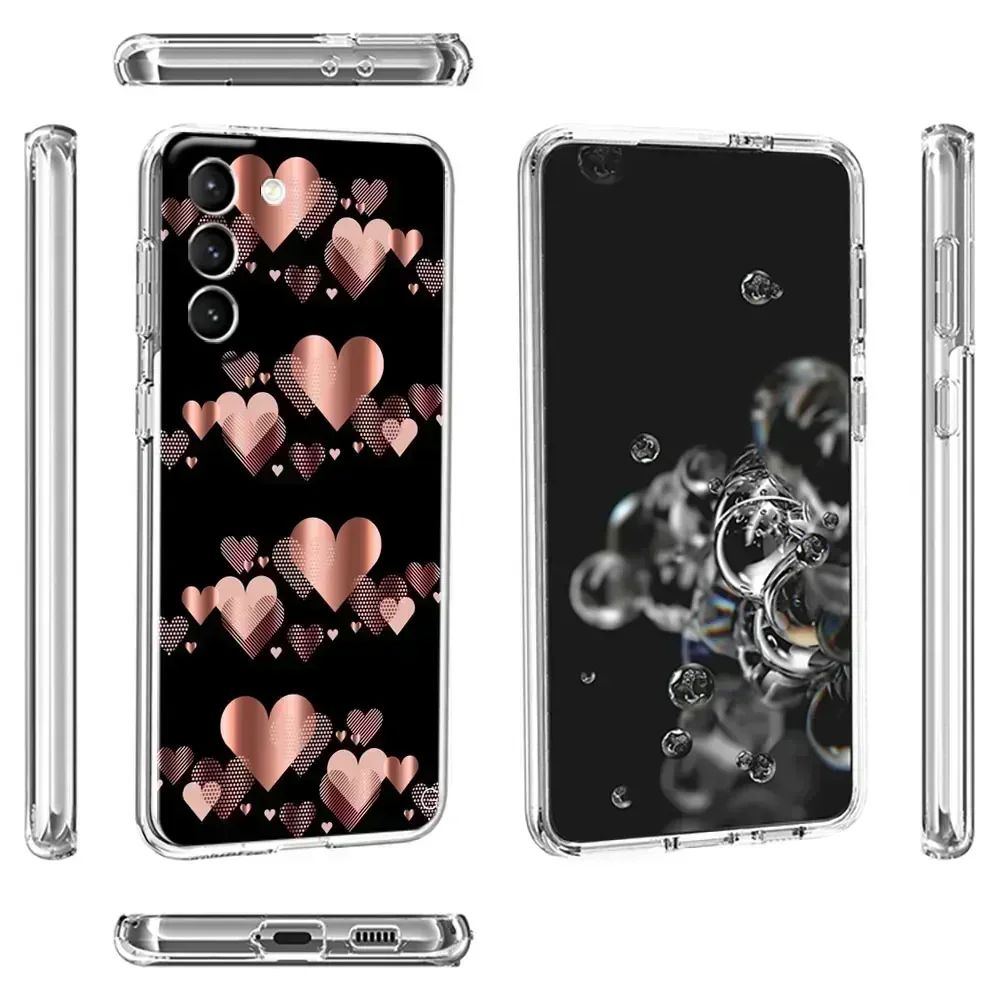 حافظة شفافة على شكل فيونكة لهاتف سامسونج جالاكسي S22 S20 FE S21 S23 Plus Note 20 Ultra 10 Lite حافظة هاتف شفافة