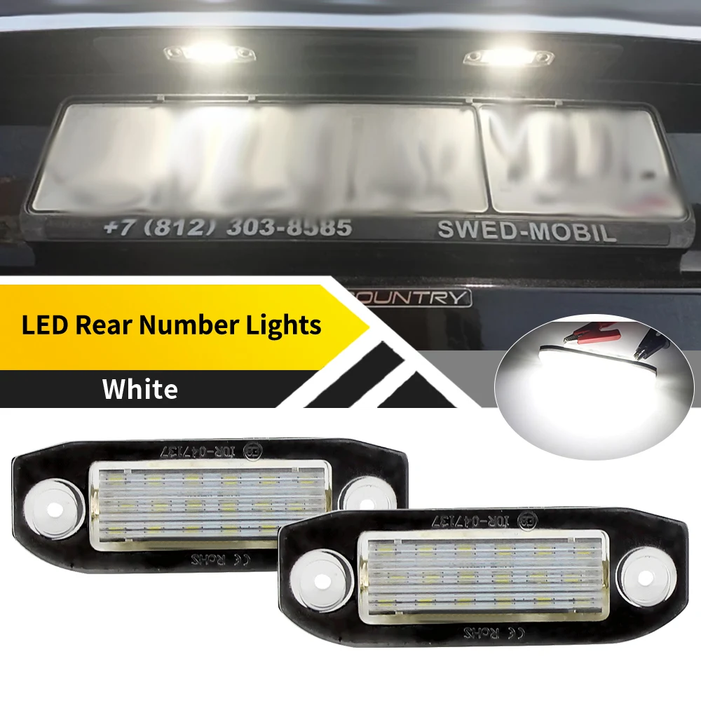 

2 шт. 12 В OEM светодиодные фонари номерного знака Canbus для Volvo XC90 2002-up XC90 2006-(номер шасси 295911 и далее) OEM # : 30634190