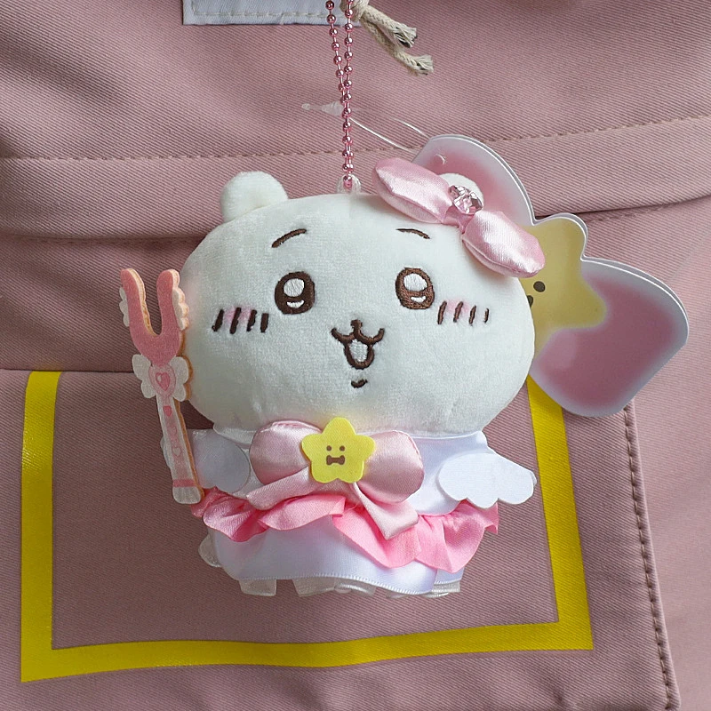 Japanese Kawaii Anime Shisa Usagi Hachiware Keychain Pendant Usagi Plush Toys Doll Backpack School Bag Keyring Charm Accessory - Image 2