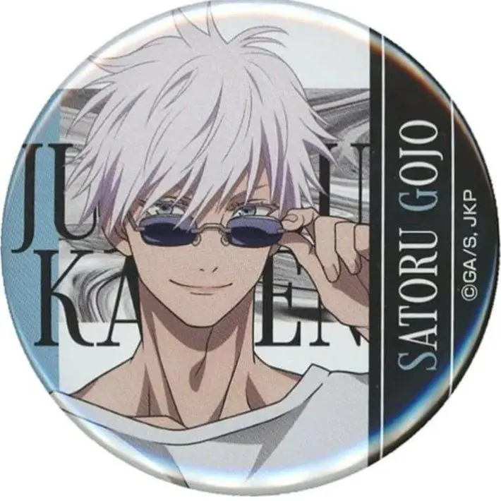 

Anime Jujutsu Kaisen Satoru Gojo Cosplay Badge Small Pendant Tinplate High Definition Bright Film Laser Rainbow Ambitus