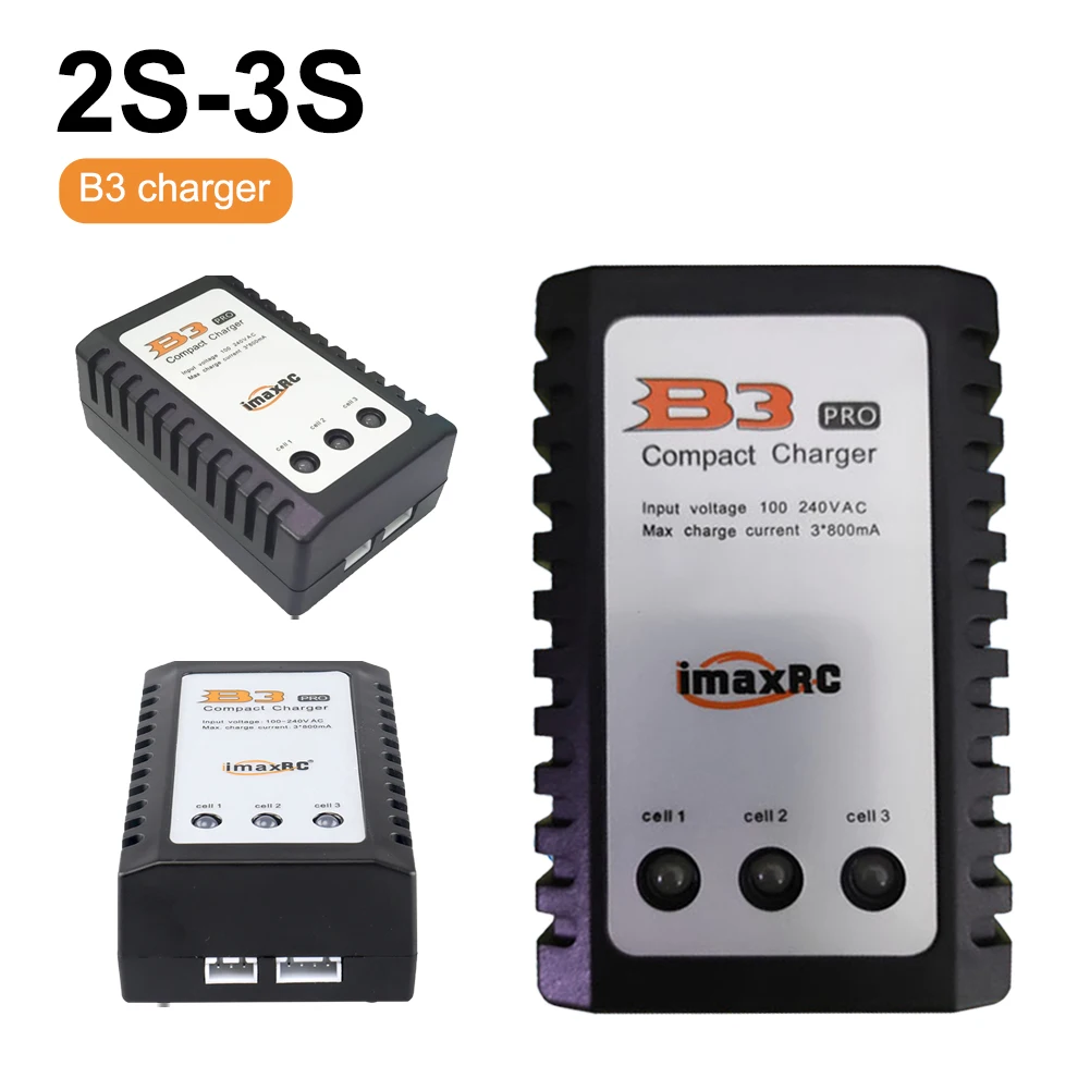 B3 Battery Balanced Charger 7.4V-11.1V Compact Charger， Compact And Lightweight, Fast Charging