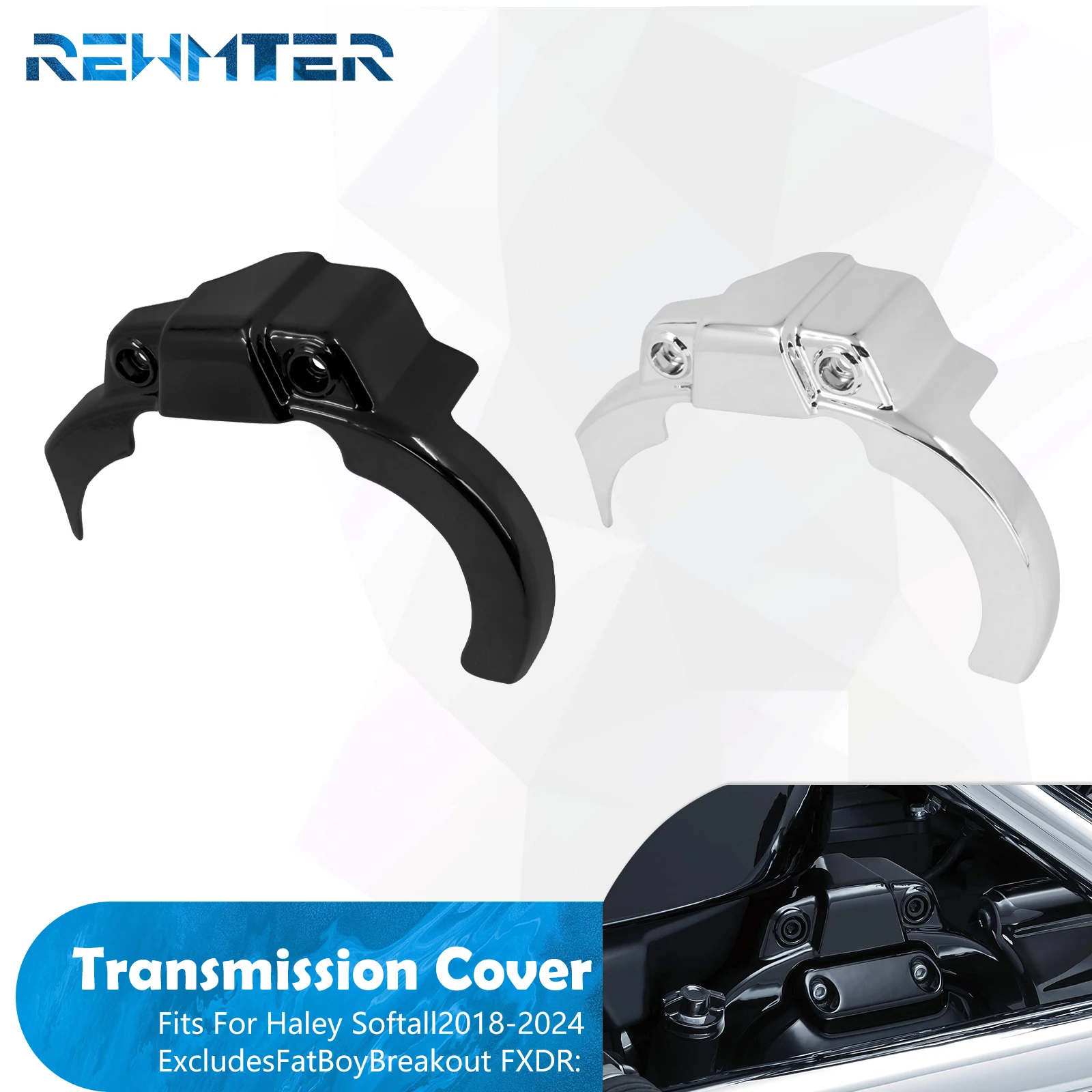 

Motorcycle Transmission Cover Trim Protection Cover For Harley Softail Heritage Low Riders Deluxe Fat Bob Street Bob 2018-2024
