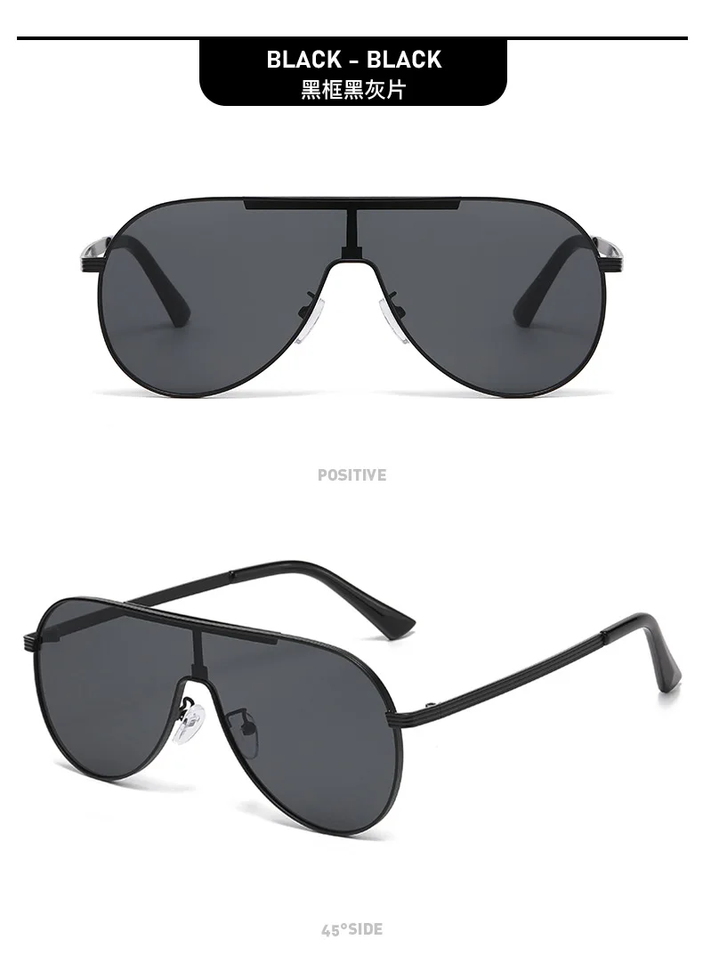 Neue modische und vielseitige Retro-Sonnenbrille mit metallischer Textur – UV-Schutz-Sonnenbrille 2524 – Detail 14