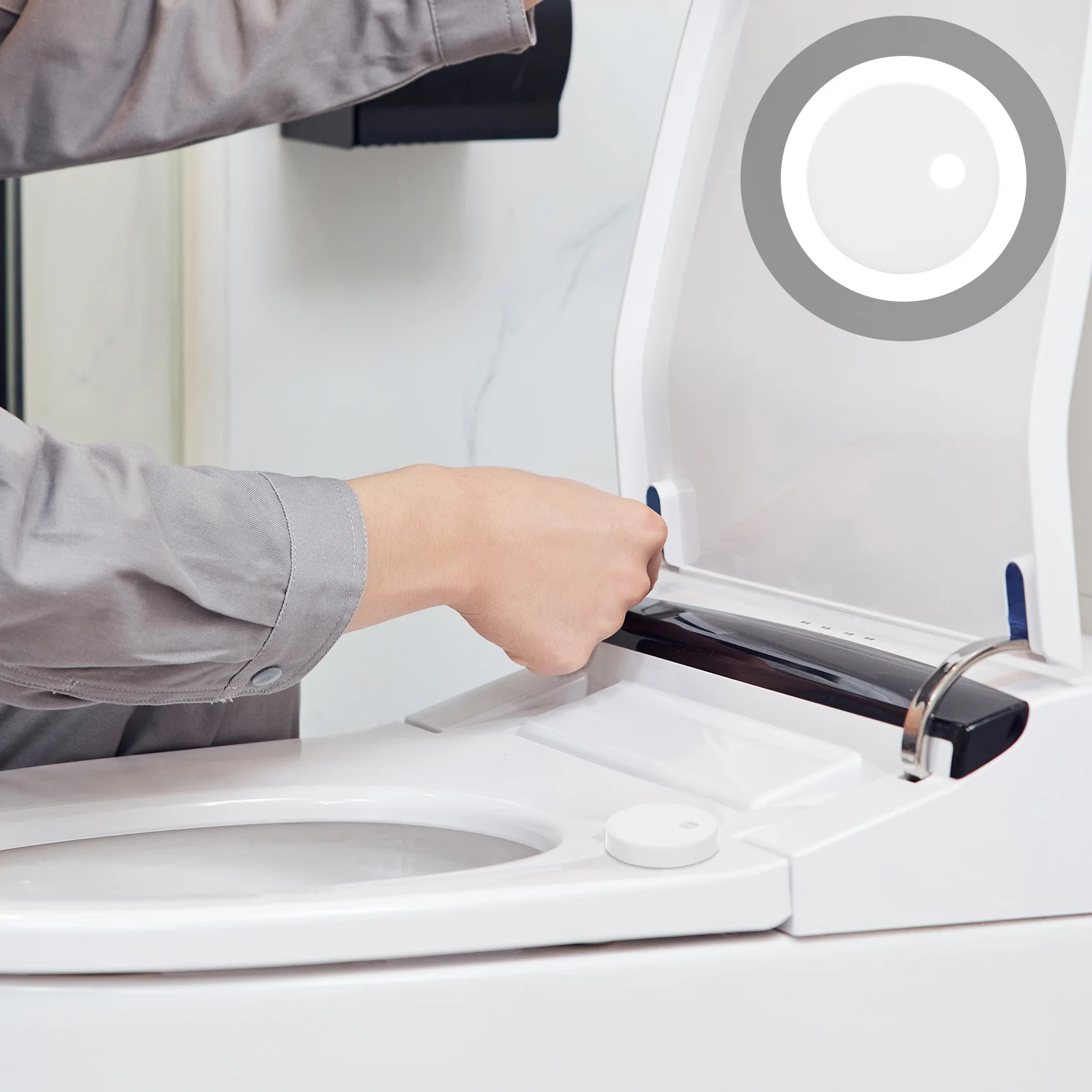 

1Pair 45Mm White Plastic Toilet Bolt Caps Round Cover for Toilet Bowl Screws Decorative Replacement Parts Easy