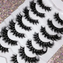 7 Pairs 20mm False Eyelashes, Natural Fluffy Lashes, Volume Dramatic Handmade Soft Faux Mink Eyelashes Extension,Use for wedding