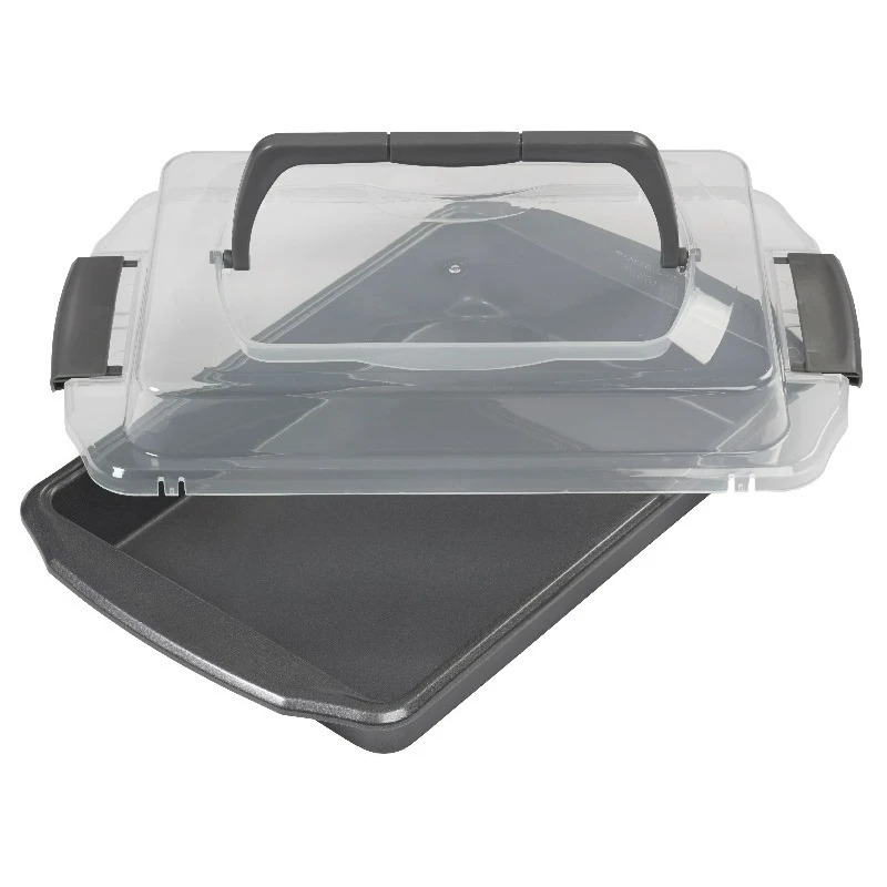 Premium Steel Non-Stick Oblong Cake Pan with Lid 13 x 9-inch — купить у AliExpress WW