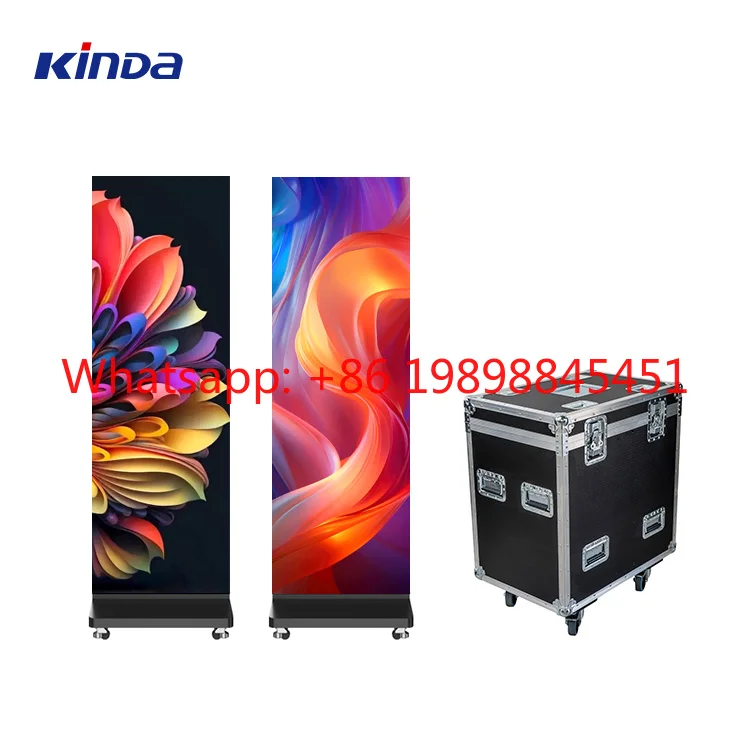 P1.2 P1.5 P1.8 P2.5 Indoor Foldable Portable LED Banner Stand Advertising Poster Screen For Store