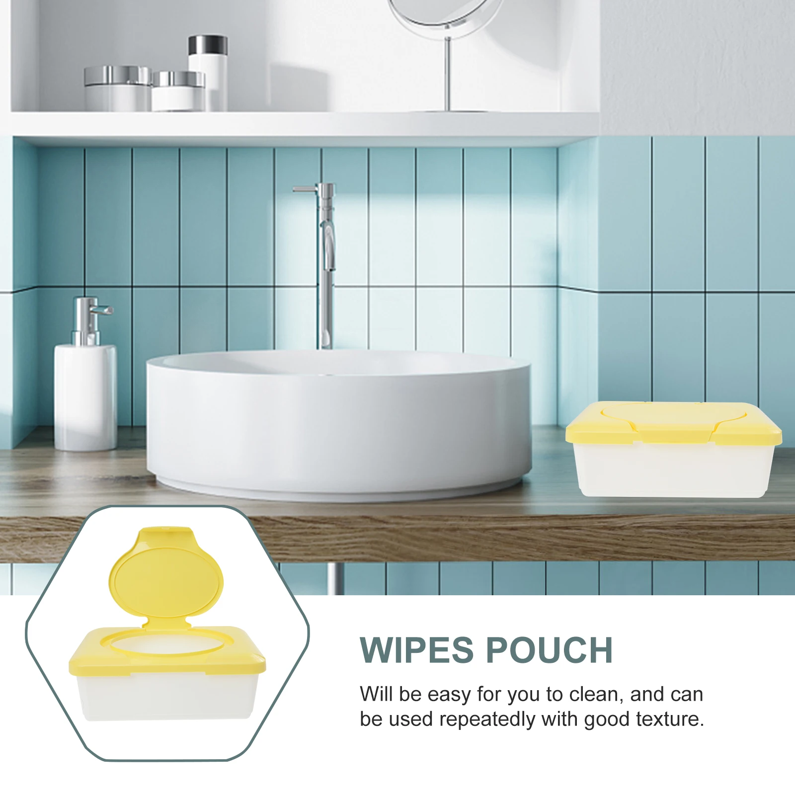 

3Pcs Baby Wipes Holder Portable Lightweight Diaper Wipes Container for Crib Stroller Desktop Storage Box