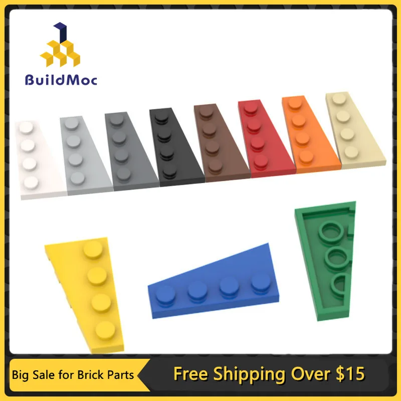 10Pcs MOC Parts 41769 Wedge Plate 4 x 2 Right Compatible Bricks DIY Assmble Building Blocks Particle Kid Puzzle Brain Toy Gift