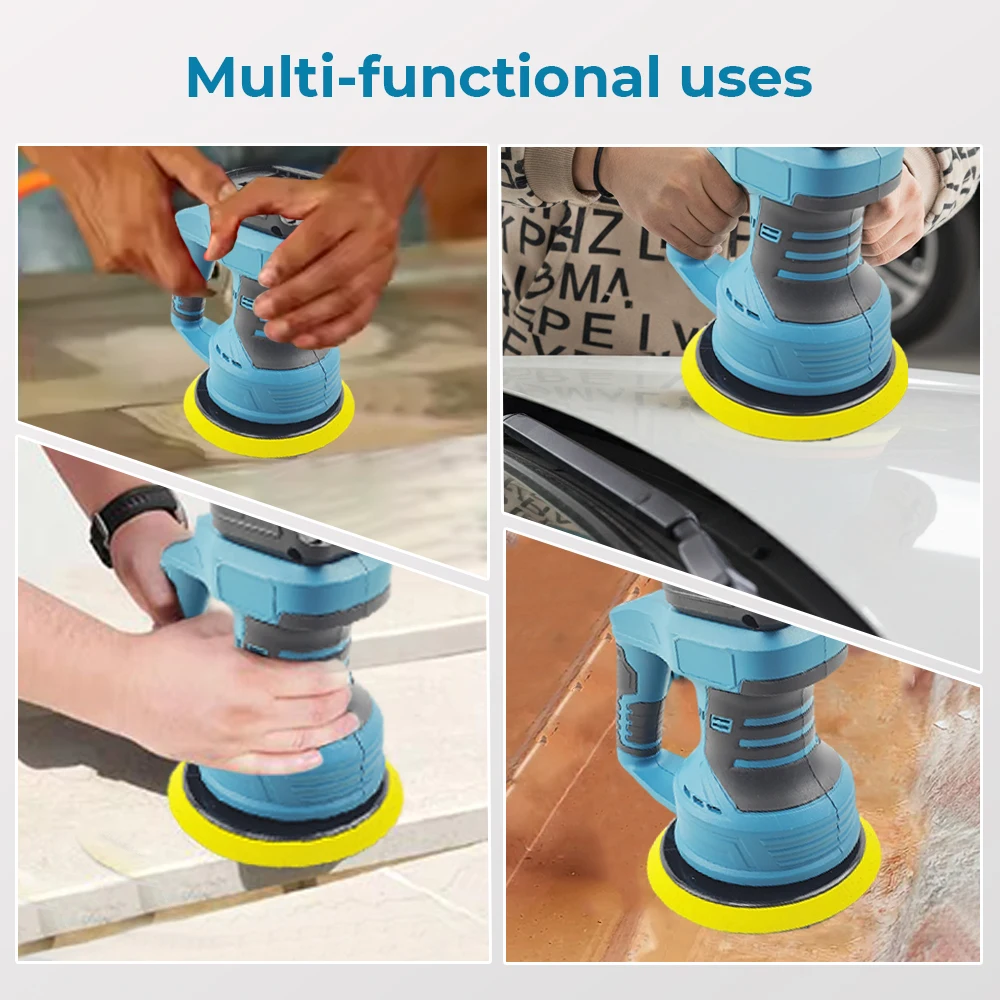 8ギア150MM電動カーポリッシャー、自動研磨ワックスパワーツール、研磨錆除去機、マキタ18Vバッテリーピン用