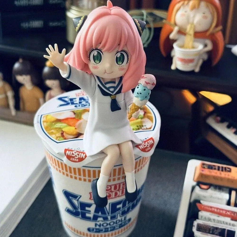 Schuluniform-Anya-Figur, Ramen-Press-Figurine, Spy X Family Modell, Anime-Peripheriefigur – Detail 3
