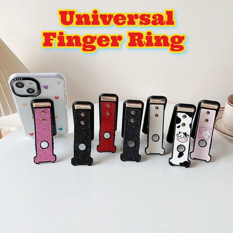 

Universal Finger Ring Phone Grip Stand Hand Strap Holder Collapsible Push Pull Desktop Bracket Portable Foldable Mount Mobile