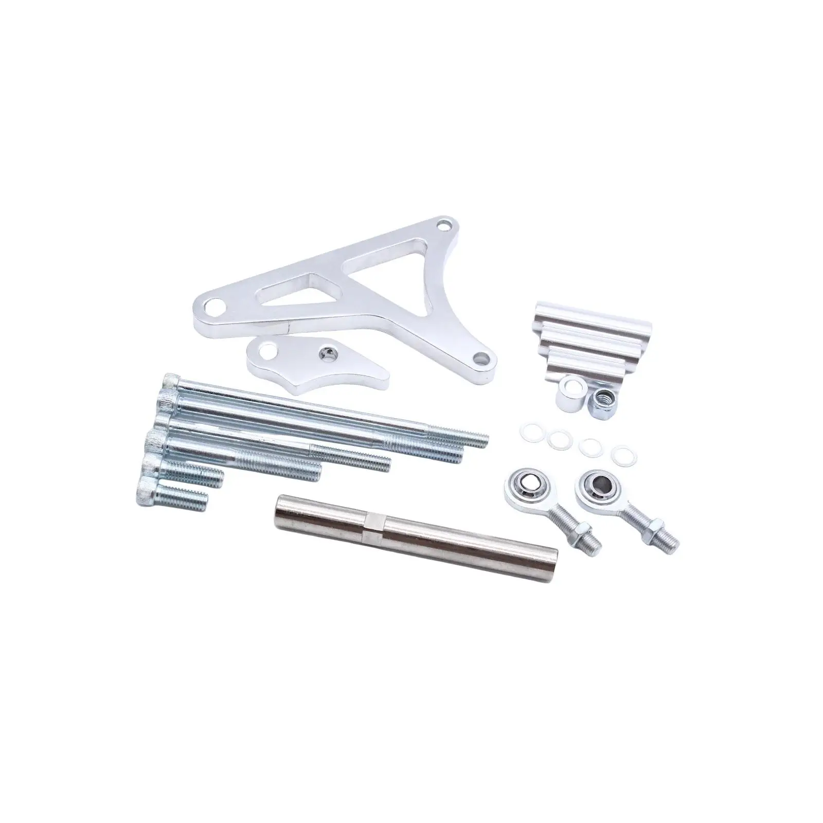 Polished Aluminum Alternator Bracket Kit Part for Ford Small Block 302 Cars