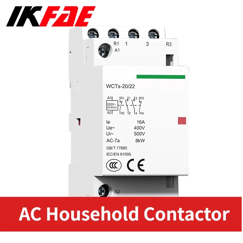 

4p 16A 20A 25A 4NO or 2NO2NC 220V/230V 50/60HZ Din rail Household AC Modular Contactor Smart Home House Hotel