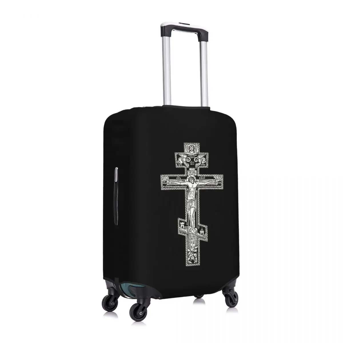 Custom Orthodox Cross Luggage Cover Protector Fashion Christian Jesus Religion Religious Travel Suitcase Covers for 18-32 Inch