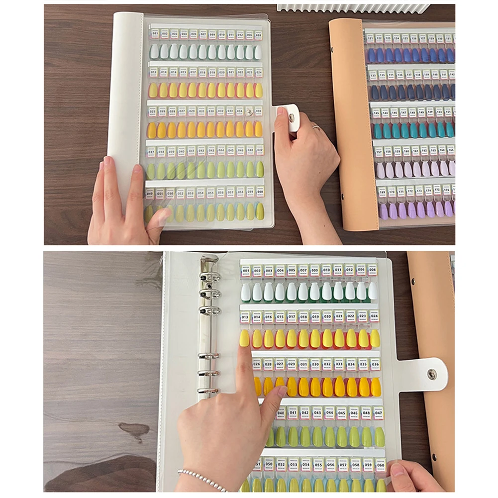 Libro magnetico per orologi per unghie Organizzatore per libri con display a colori per unghie da 120 punte magnetiche per uso domestico in salone