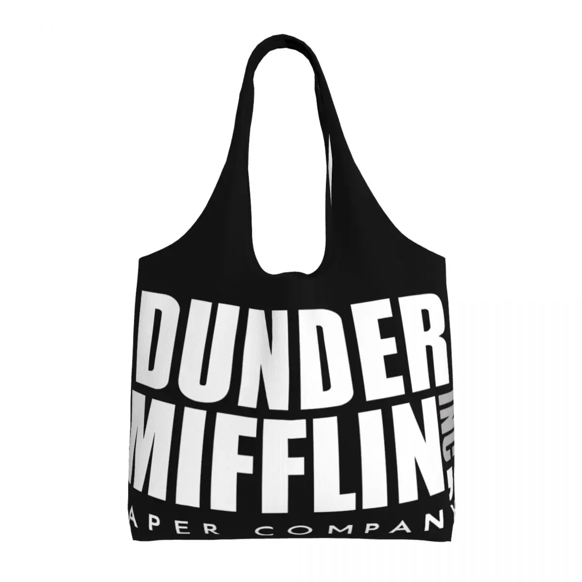 The Office TV Show Dunder Mifflin Paper Company Groceries Tote Shopping Bags Women Canvas Shopper Shoulder Bag Capacity Handbag