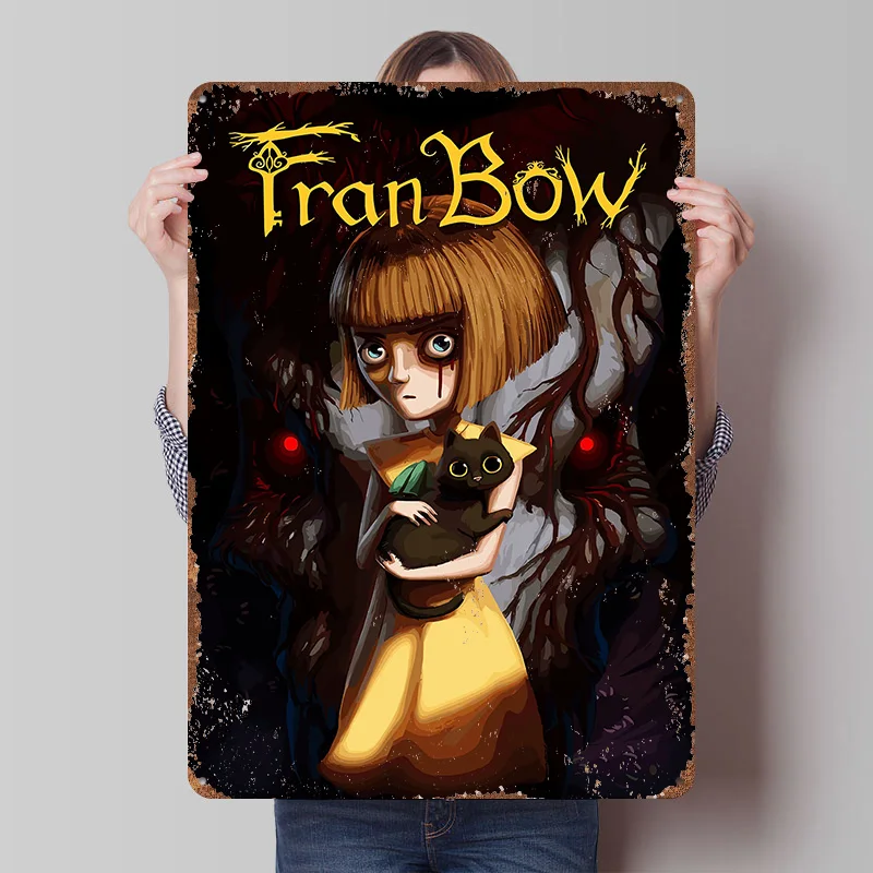 Fran Bow Game Art - Póster impreso personalizado, arte de pared retro, letreros de metal vintage para decoración de escritorio, decoración del hogar