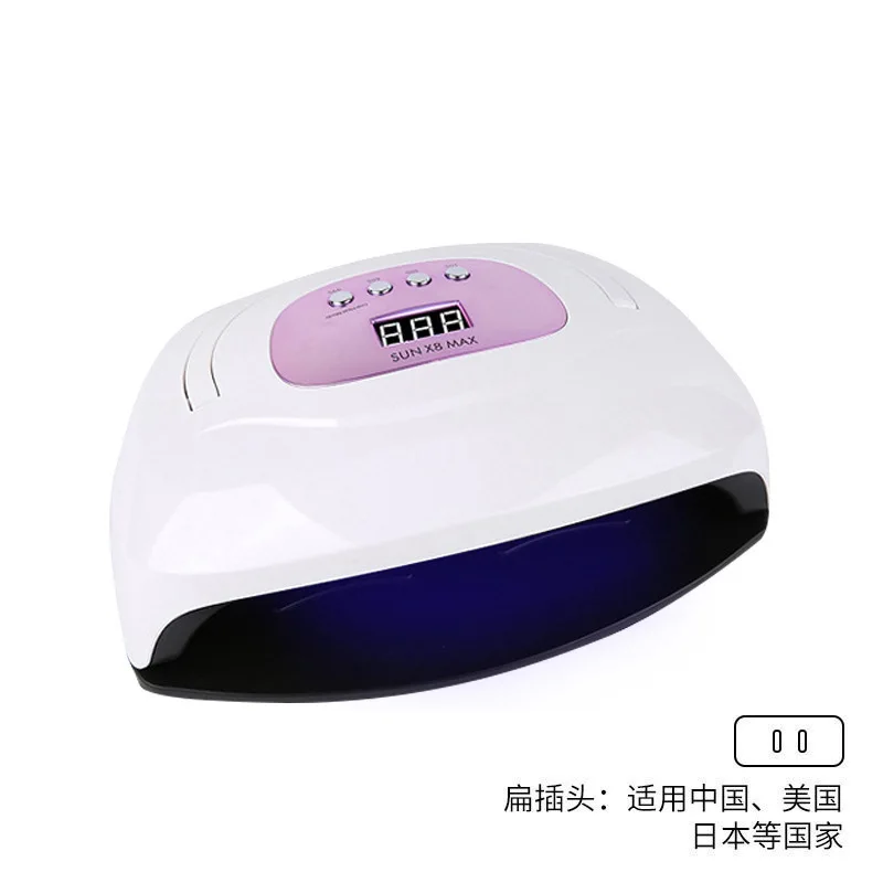 Máquina de fototerapia de alta potencia de 220W, lámpara para hornear manicura de secado rápido, secador de uñas portátil con sincronización de cuatro velocidades, entradas transfronterizas