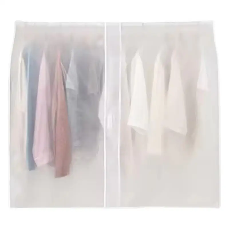 Translucent Clothes Dust Cover Waterproof Dustproof Hanging Garment Storage Organizer Dress Protector