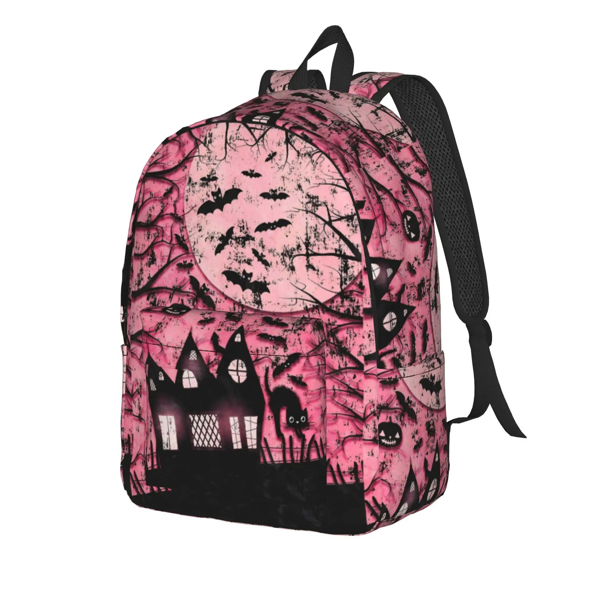 Halloween Gothic Backpack for Men Women Casual High School Hiking Travel Daypack Creepy Spooky College Shoulder Bag Sports