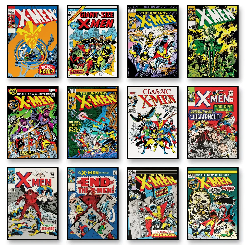 XX-MEN Superhero Retro comics Poster  Poster HD art sticky wall home living room bedroom bar aesthetic decoration