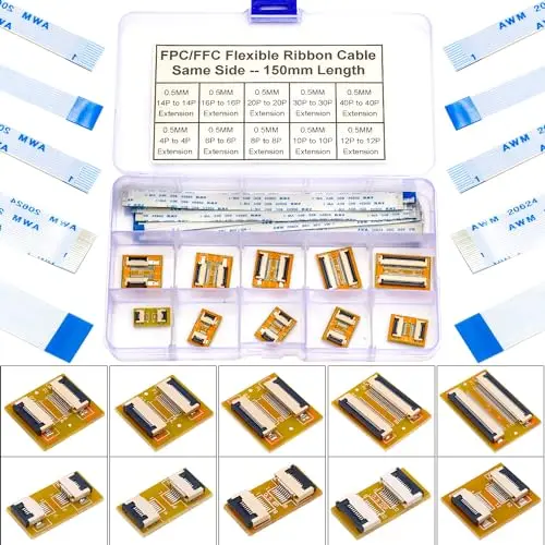 Flexível Flat Cable e Extensão Conector, Kit Adaptador, 0,5 milímetros PCB Board Kit, Pin 0,5 milímetros para 4 6 8 10 12 14 16 20 30 40Pin