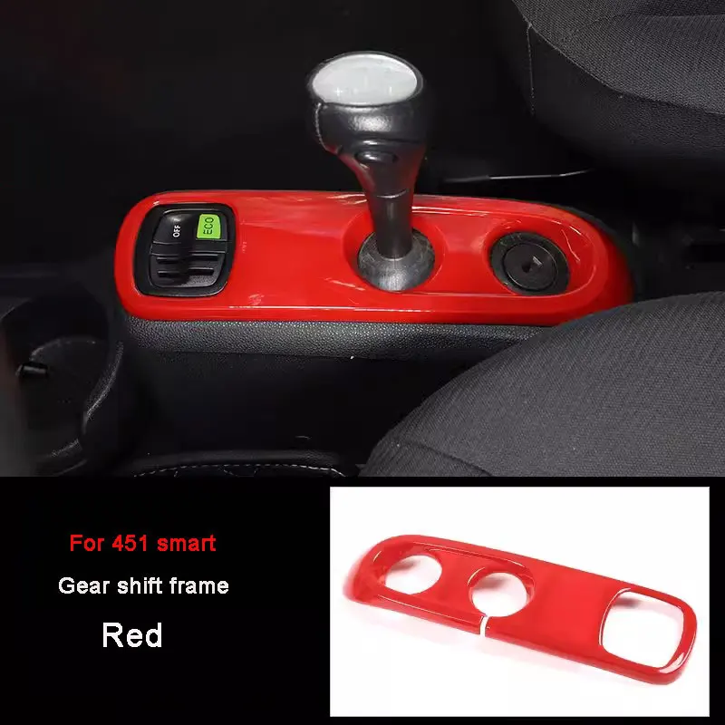 

Car ABS Plastic Red Interior Window Lifting Decorative Sticker For Mercedes Smart 451 Fortwo Car Accessories Styling Modificatio