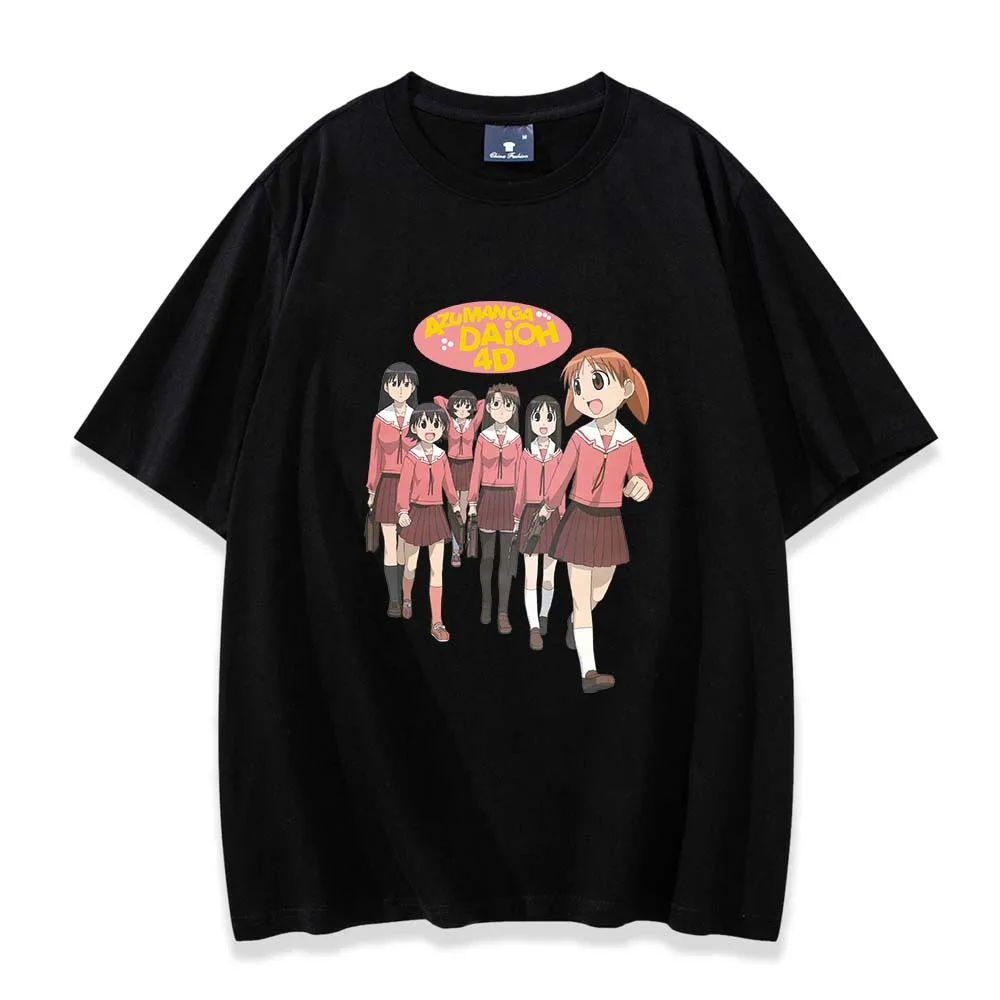 Azumanga Daioh تي شيرت حار موضة النساء Harajuku Leuke أنيمي Meisje Citaat تي شيرت الرجال النساء ملابس الشارع الشهير Y2K الملابس
