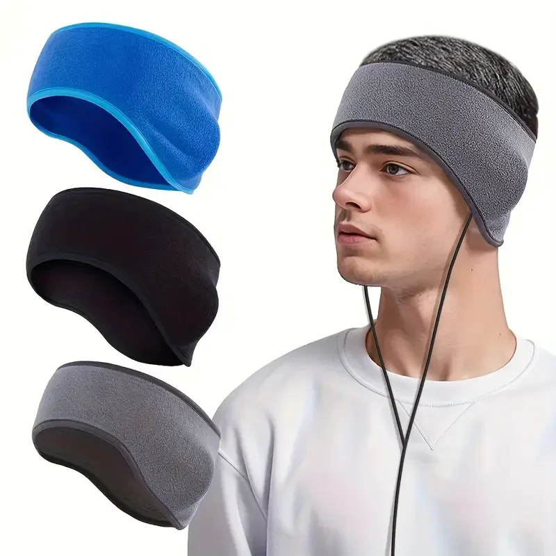 Winterwärmer-Stirnband, atmungsaktiv, winddicht, Schweißband, Fleece-Ohrabdeckung, wärmer, Outdoor-Sport, Radfahren, Laufen, elastische Kopfbedeckung