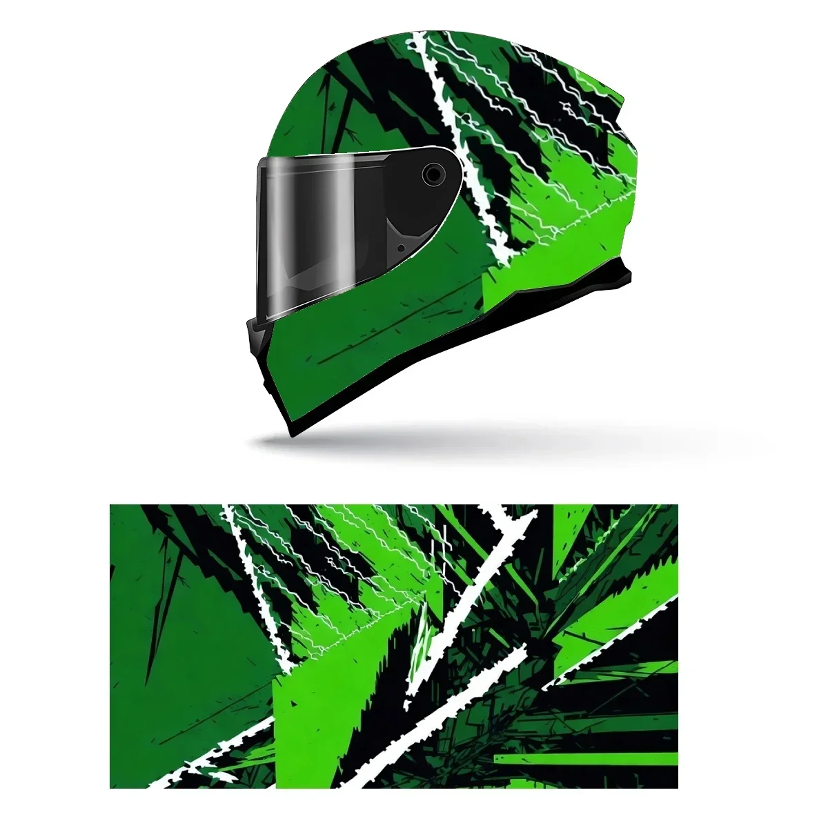 

Abstract Comic Art Full Helmet Wrap Sticker Motorcycle Helmet Racing Graphic Decal Vinyl Wrap Helmet Decorative Sticker