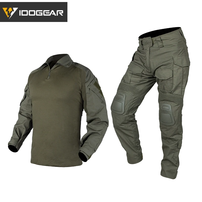 

IDOGEAR Combat BDU Camouflage Men Uniform G3 Tactical Clothes Clothing Black Cotton Polyster 3001