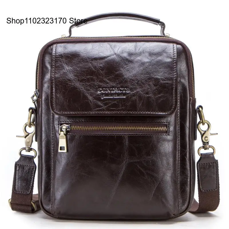 Male Crossbody Bags Ipad Small Men Messenger Briefcase Bag Genuine Leather for Men Shoulder Bags