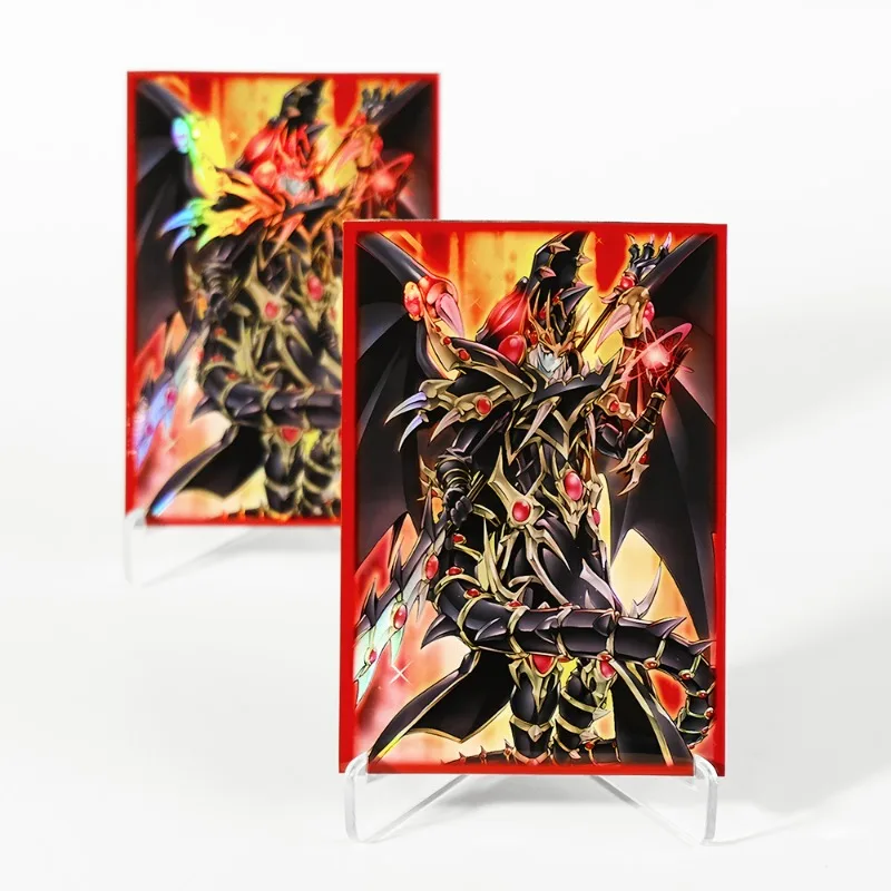 50pcs Yu-Gi-Oh! Red-Eyes Dark Dragoon Laser Table Card Game Card Protective Sleeve Animation Cartoon Game Collection Card Sleeve