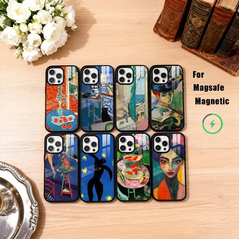 

H-Henri M-Matisse Art PaI Phone Case For iPhone17,16,15,14,13,12,11 Plus,Pro Max Magnetic For Magsafe Wireless Charging