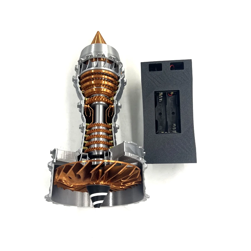 

TR900 Turbofan Engine Model Kit DIY 27CM Battery Powered Assembly Model 3D Printed Toy Set