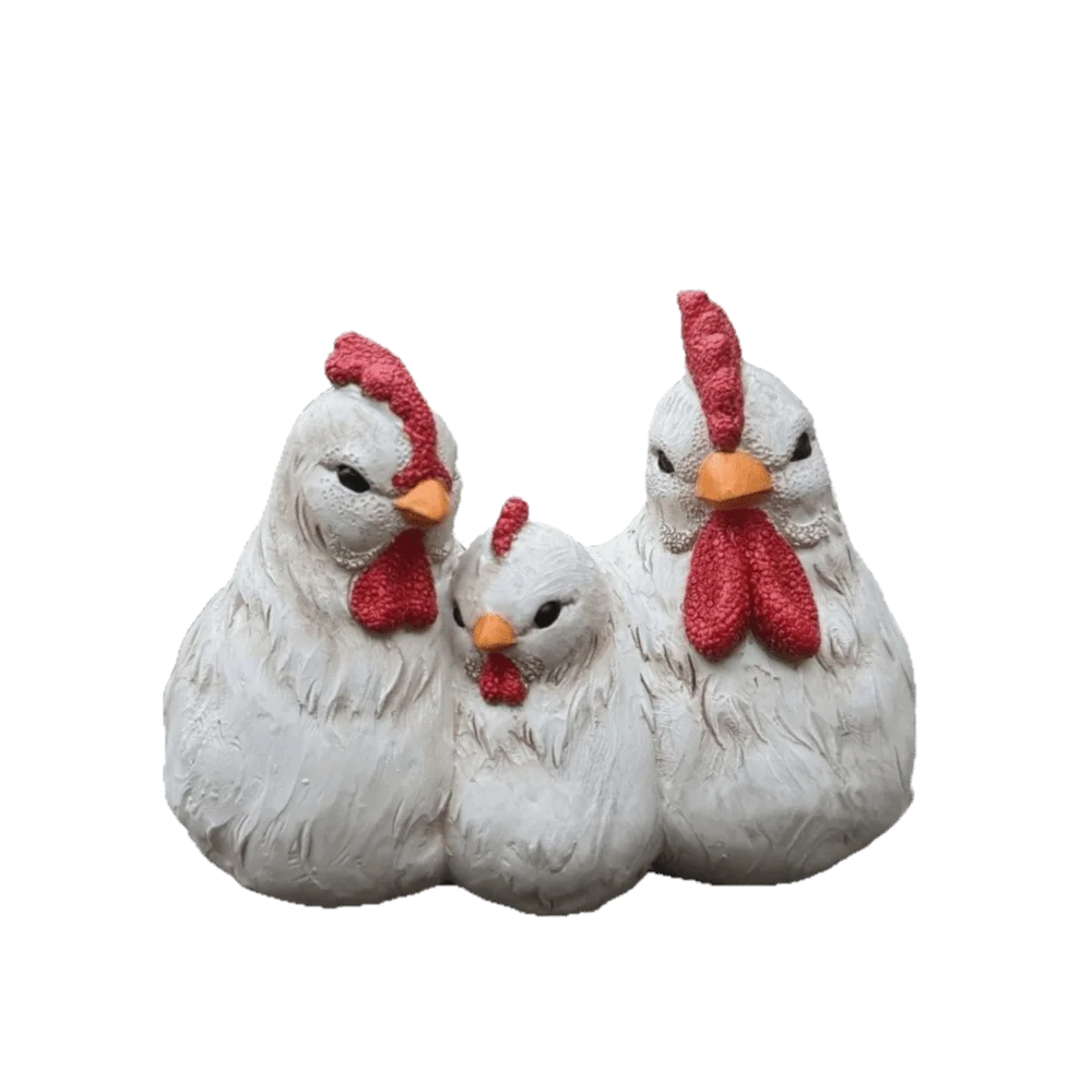 

Gifts Decoration Chicken Family Flowerpot Funny Yard Ornaments Chicken Figurine Farmhouse Style Resin Plant Pot Desk