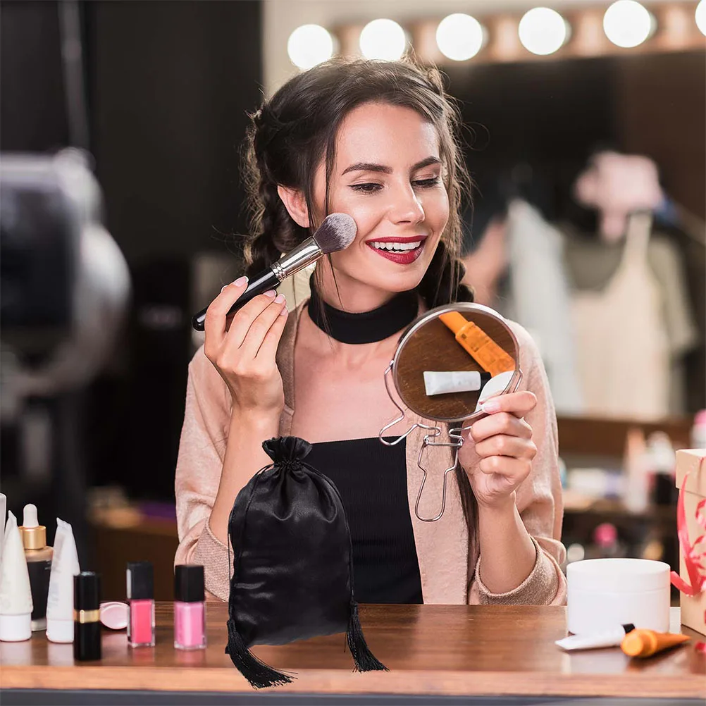 

3 Pcs Satin Bag Tools Storage Lightweight Travel Carrying Hair Extension Packaging Drawstring Bag Storage Pouch