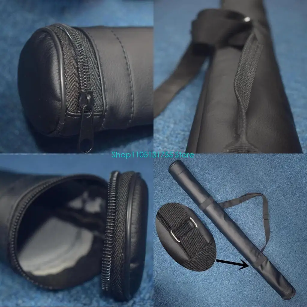 K0EF Portable Snooker Pool Cue Storage Bag Baseball Bat Backpack Cover Leather Cue Case Carry Bag Easy to Carry