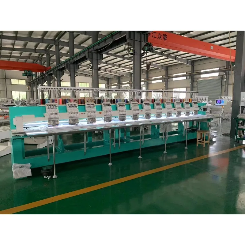 [2026] YUNFU Industry Multifunctional 8 12 Heads 12 15 Needles Embroidery Machine Computerized For Hat T Shirt Flat Embroidery