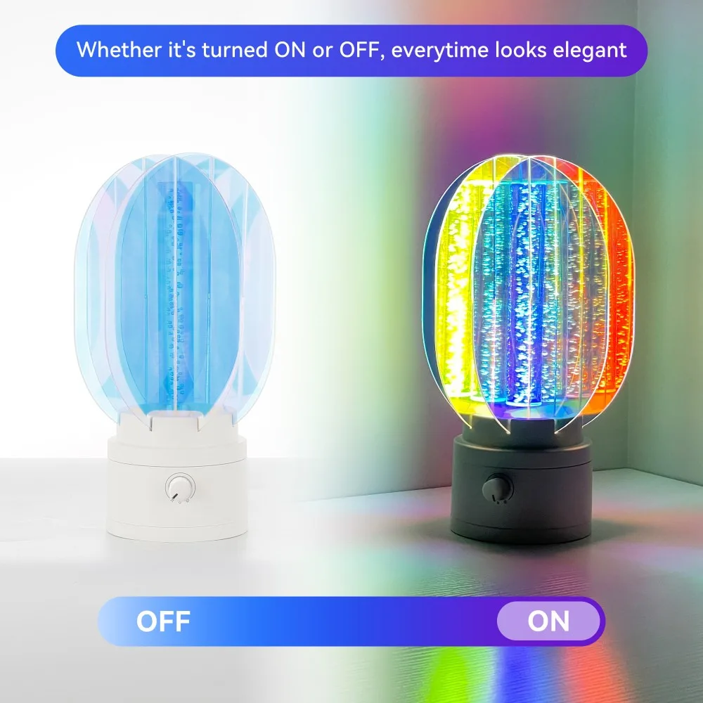 Luz Aurora de plástico: lámpara LED portátil que cambia de color de ensueño para una atmósfera romántica