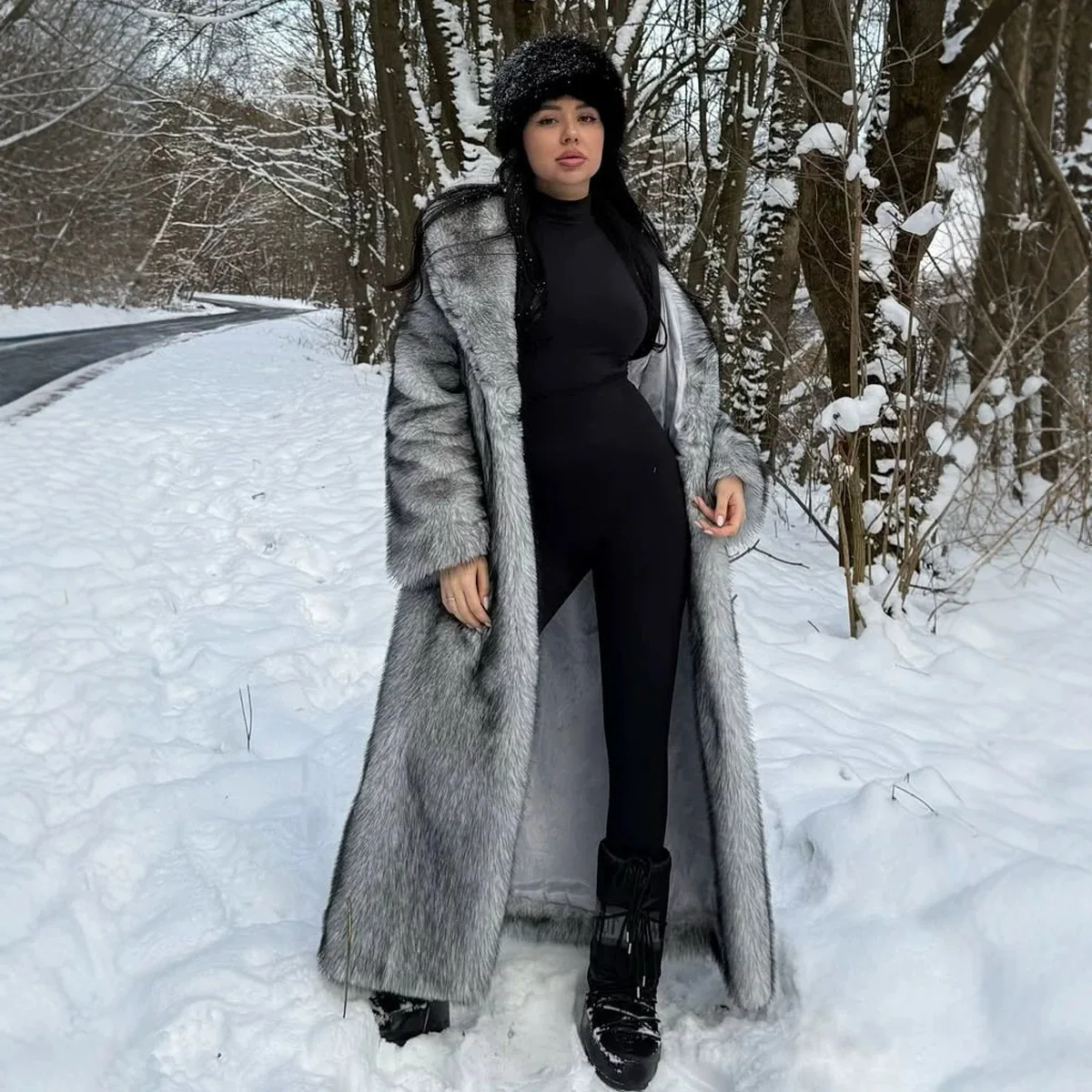 Popular Lengthened Fox Fur Imitation Fur Coat Women's Wholesale Environmentally Friendly Artificial Fur Coat