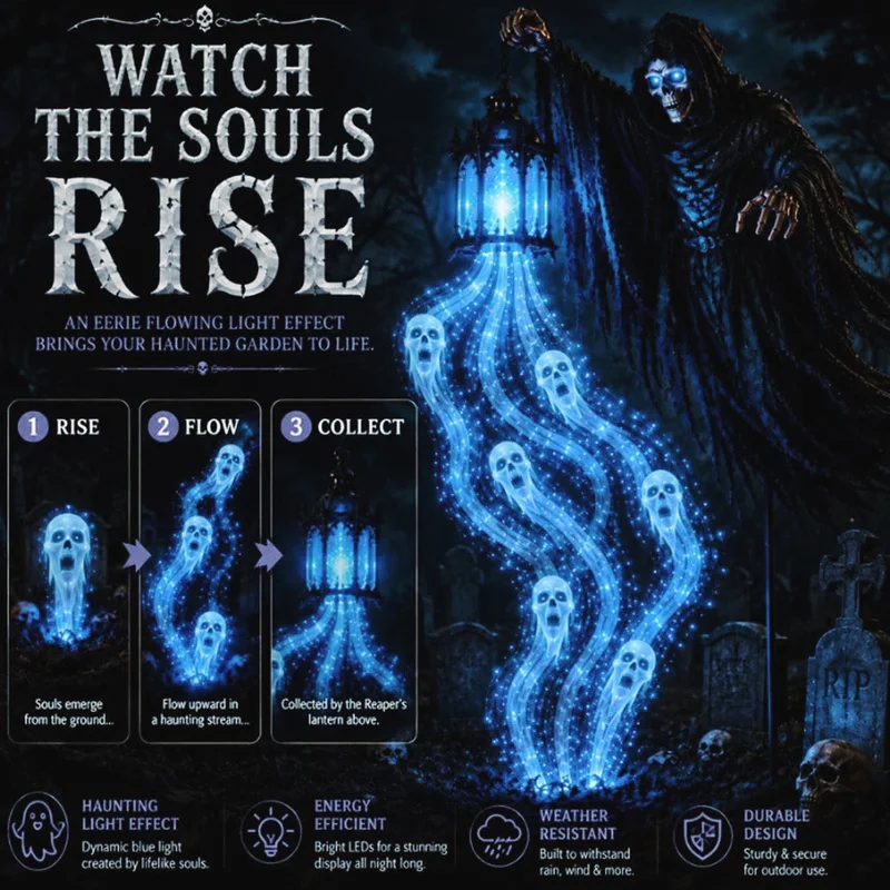 Solar Grim Reaper LED Garden Stake 5